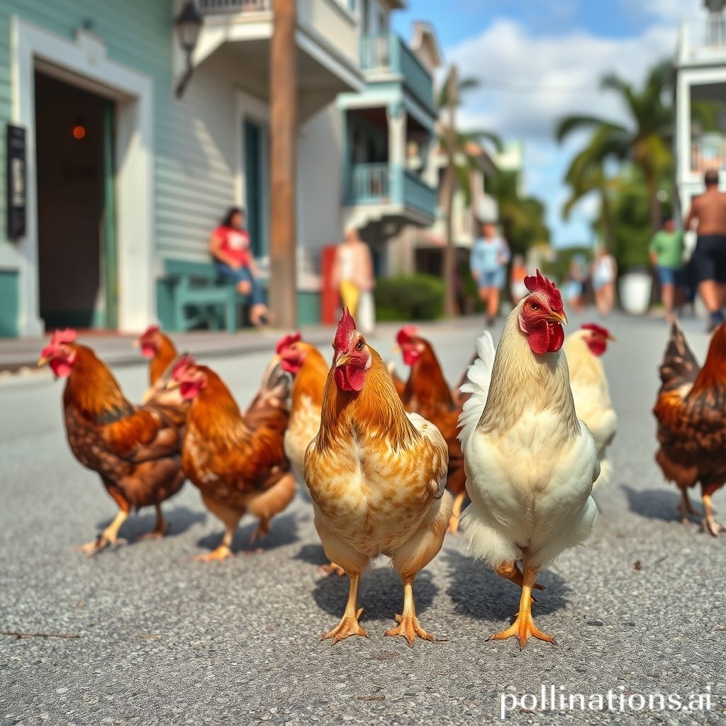 why do chickens run free in key west